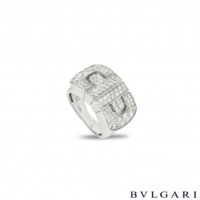 Bvlgari White Gold Diamond Parentesi Ring